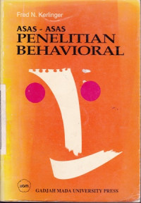 Image of Asas - Asas Penelitian Behavioral