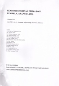 Image of Seminar Nasional Fisika dan Pembelajarannya 2016