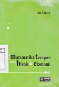 Matematika Terapan Untuk Bisnis dan Ekonomi