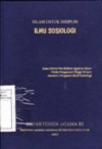 Islam Untuk Disiplin Ilmu Sosiologi